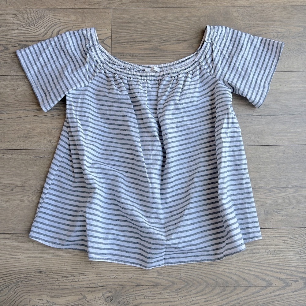 Soprano Striped Off-Shoulder Women's Top